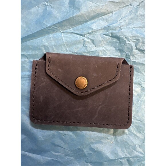 Portland Leather Goods Small Blue Wallet - Picture 1 of 3